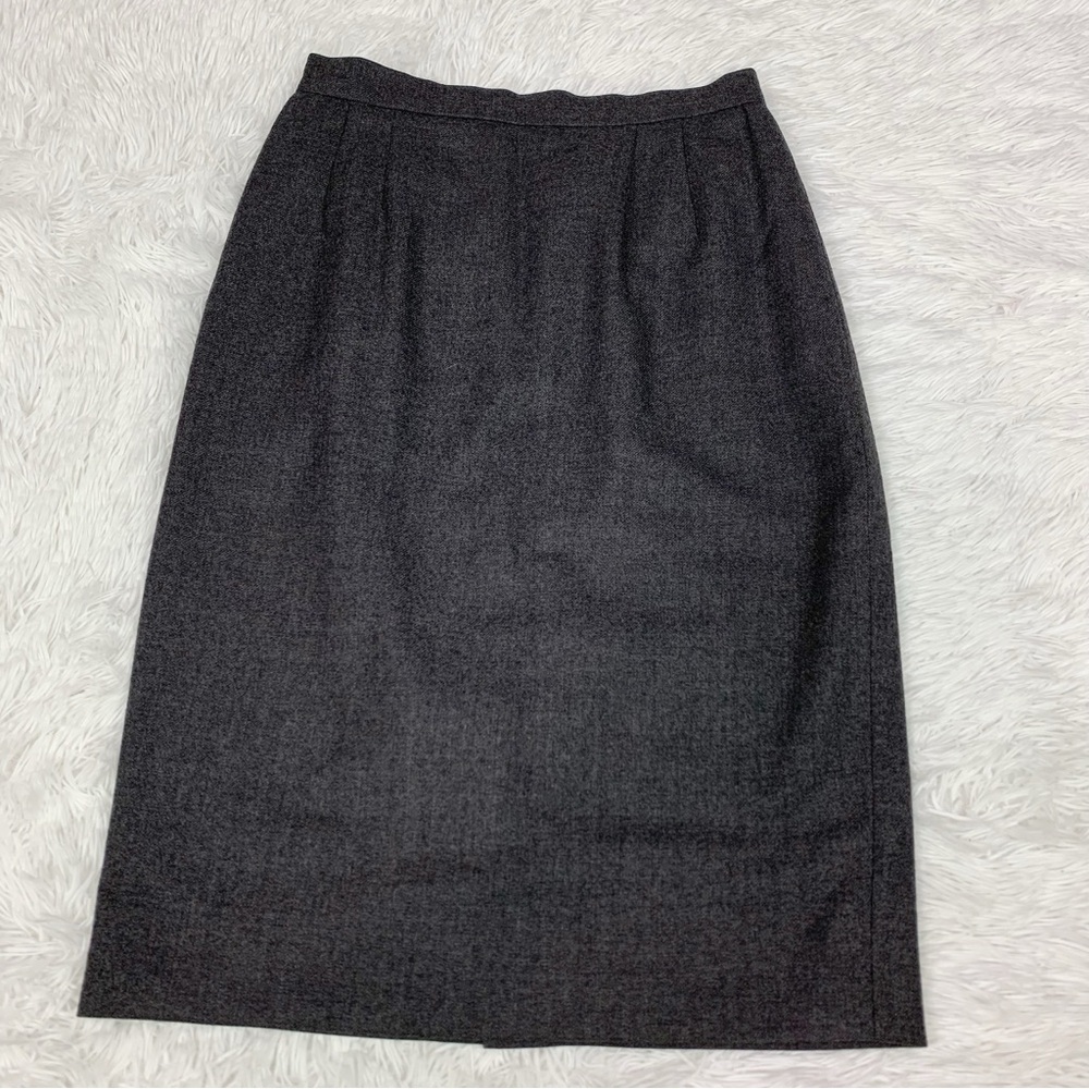 Valentino Boutique wool pencil skirt in Grey knee length